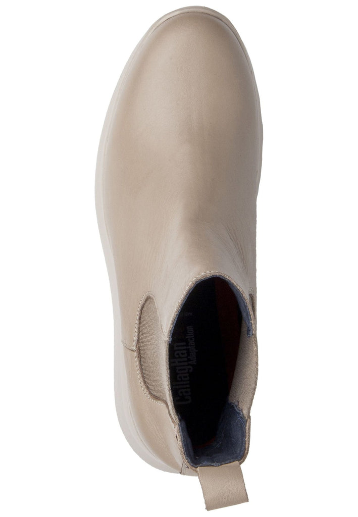CallagHan Stiefelette Leder/Textil Beige