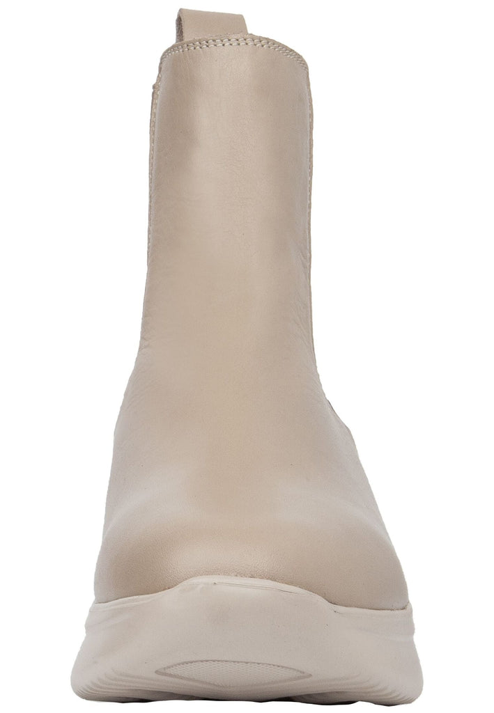 CallagHan Stiefelette Leder/Textil Beige