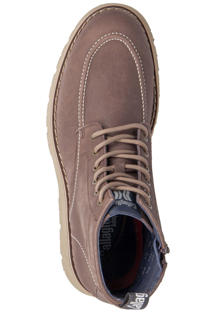 CallagHan Stiefelette Leder/Textil Beige