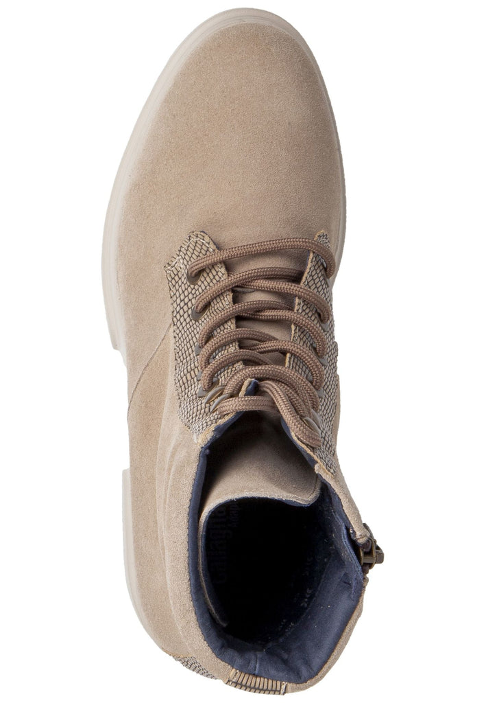 CallagHan Stiefelette Leder/Textil Beige