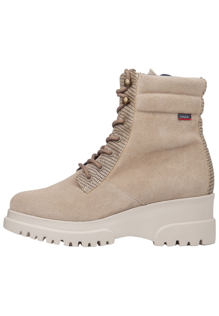 CallagHan Stiefelette Leder/Textil Beige