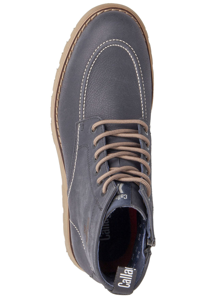 CallagHan Stiefelette Leder/Textil Dunkelblau