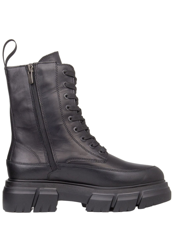 CallagHan Stiefelette Leder/Textil Schwarz