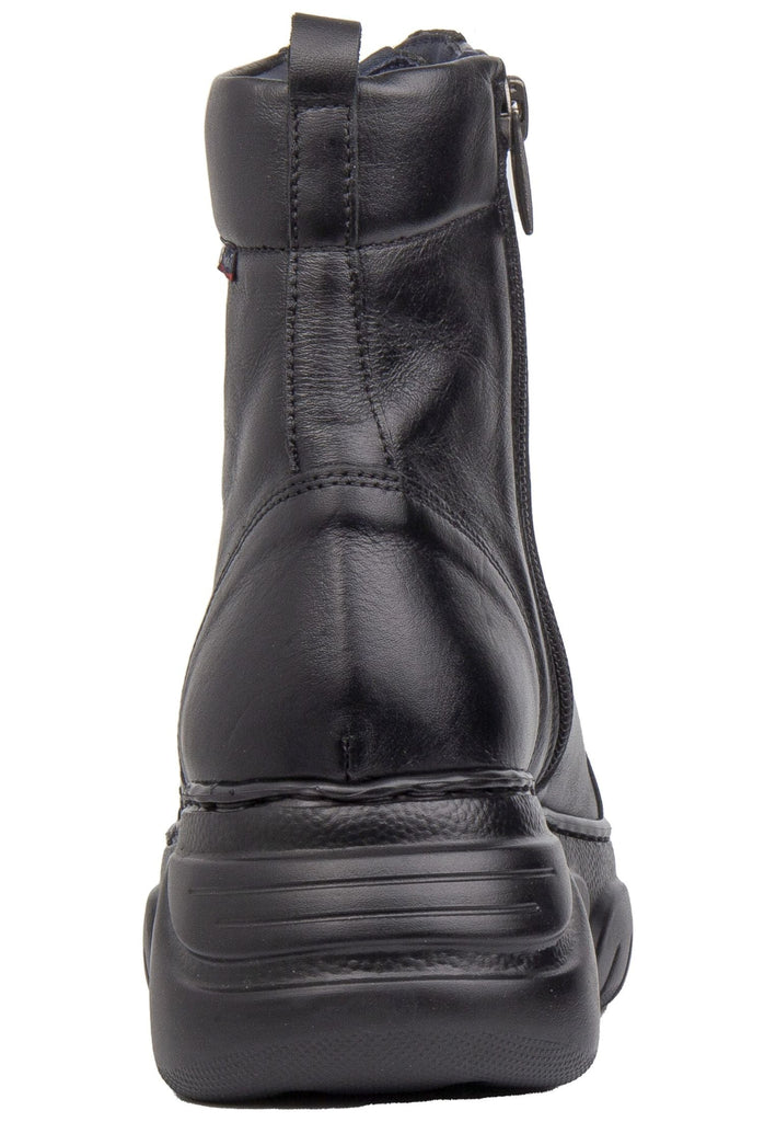 CallagHan Stiefelette Leder/Textil Schwarz