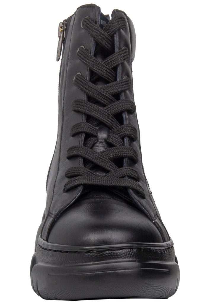 CallagHan Stiefelette Leder/Textil Schwarz