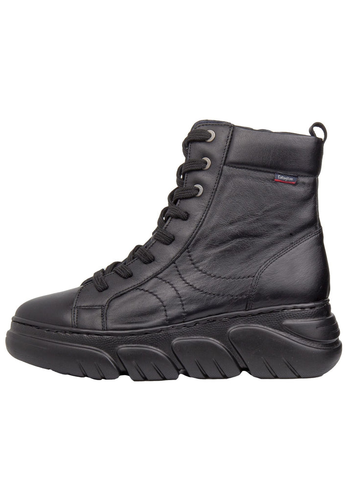 CallagHan Stiefelette Leder/Textil Schwarz