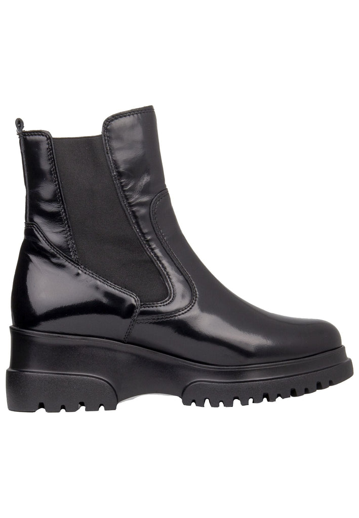 CallagHan Stiefelette Leder/Textil Schwarz