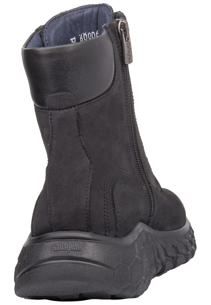 CallagHan Stiefelette Leder/Textil Schwarz