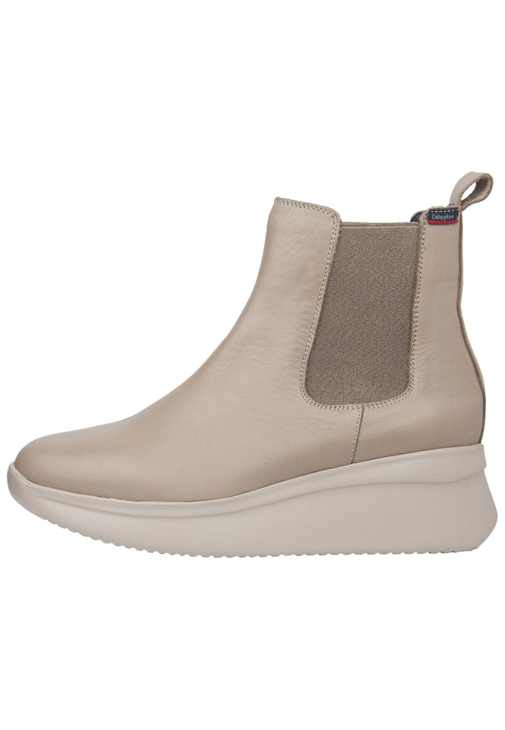 Stiefeletten CallagHan Stiefelette Leder/Textil Beige