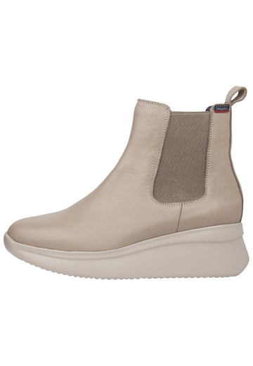 Stiefeletten CallagHan Stiefelette Leder/Textil Beige