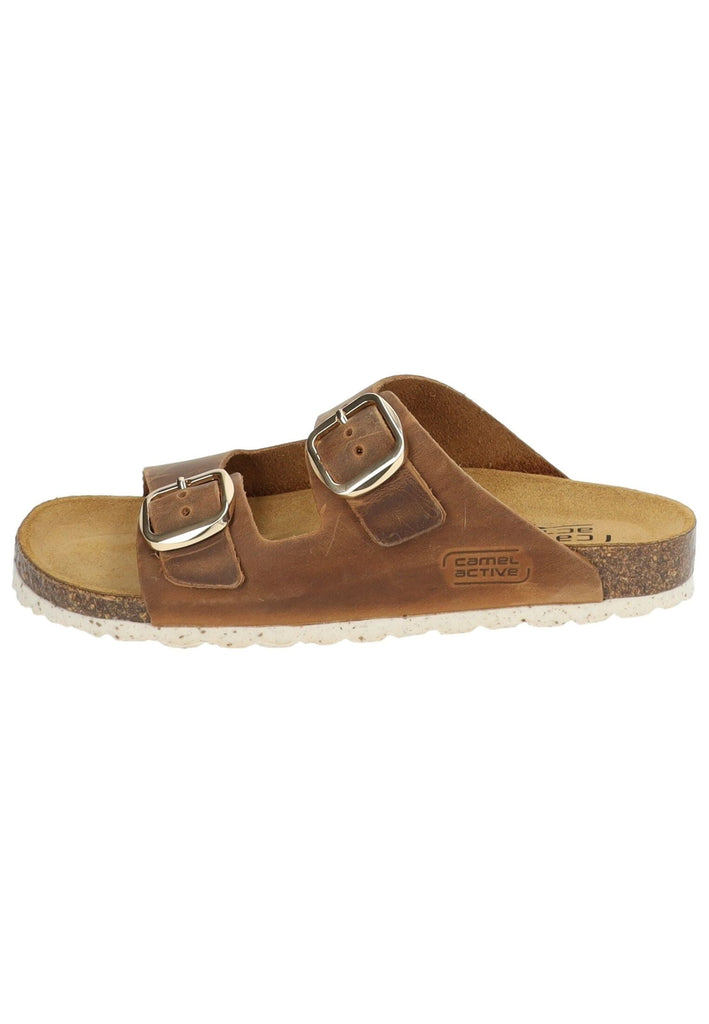 Pantoletten camel active Pantoletten Leder Natur