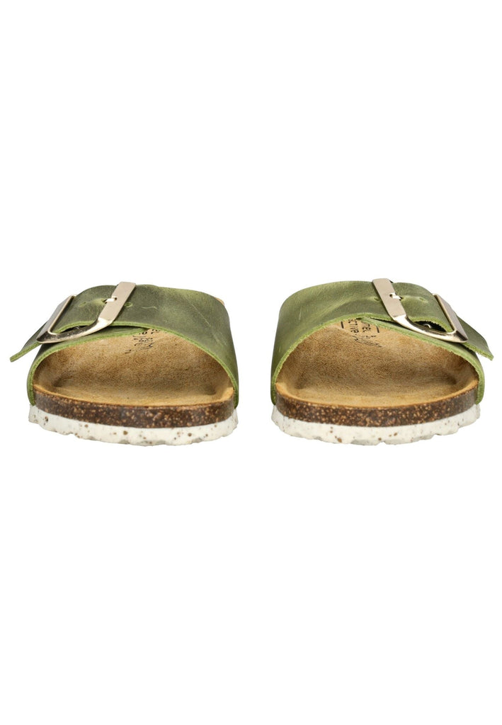 camel active Pantoletten Leder Grün