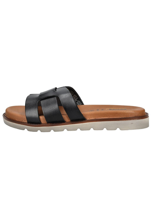 camel active Pantoletten Leder Schwarz