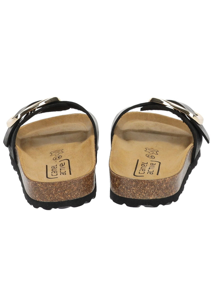 camel active Pantoletten Leder Schwarz