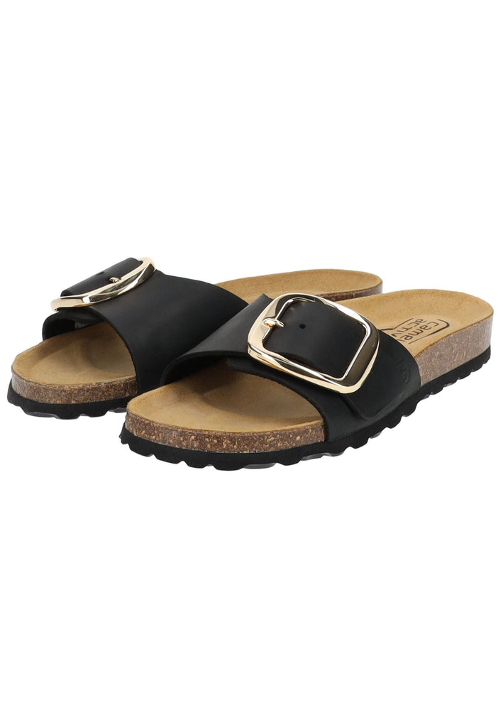 camel active Pantoletten Leder Schwarz