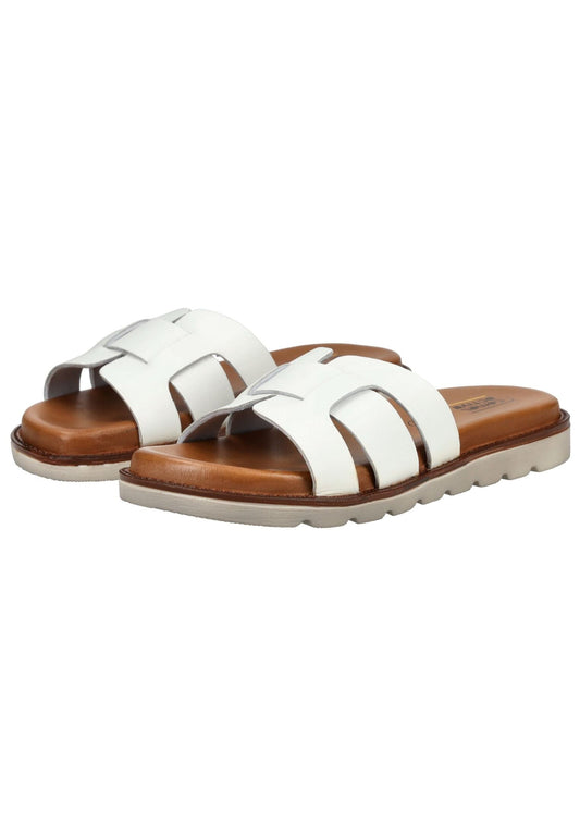 camel active Pantoletten Leder Weiß