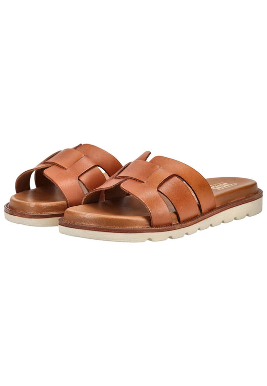 camel active Pantoletten Nappaleder Tan