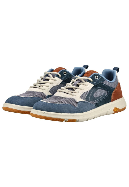 camel active Sneaker Leder/Textil Blau/Beige
