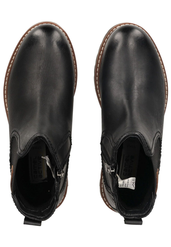 camel active Stiefelette Leder Schwarz Warmfutter