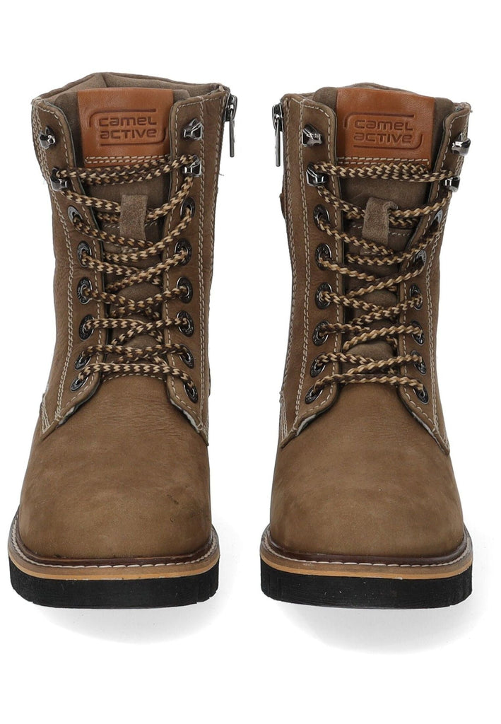 camel active Stiefelette Leder/Textil Khaki Warmfutter