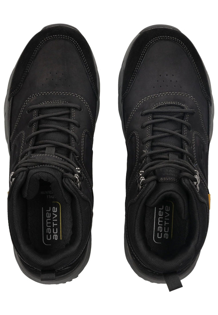 camel active Stiefelette Leder/Textil Schwarz