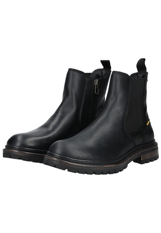 camel active Stiefelette Leder/Textil Schwarz