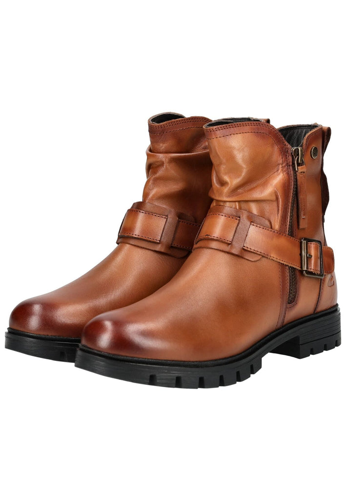 camel active Stiefelette Nappaleder Cognac