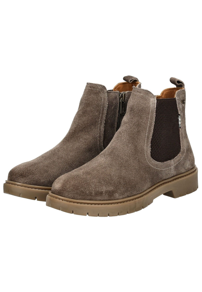 camel active Stiefelette Veloursleder/Textil Taupe