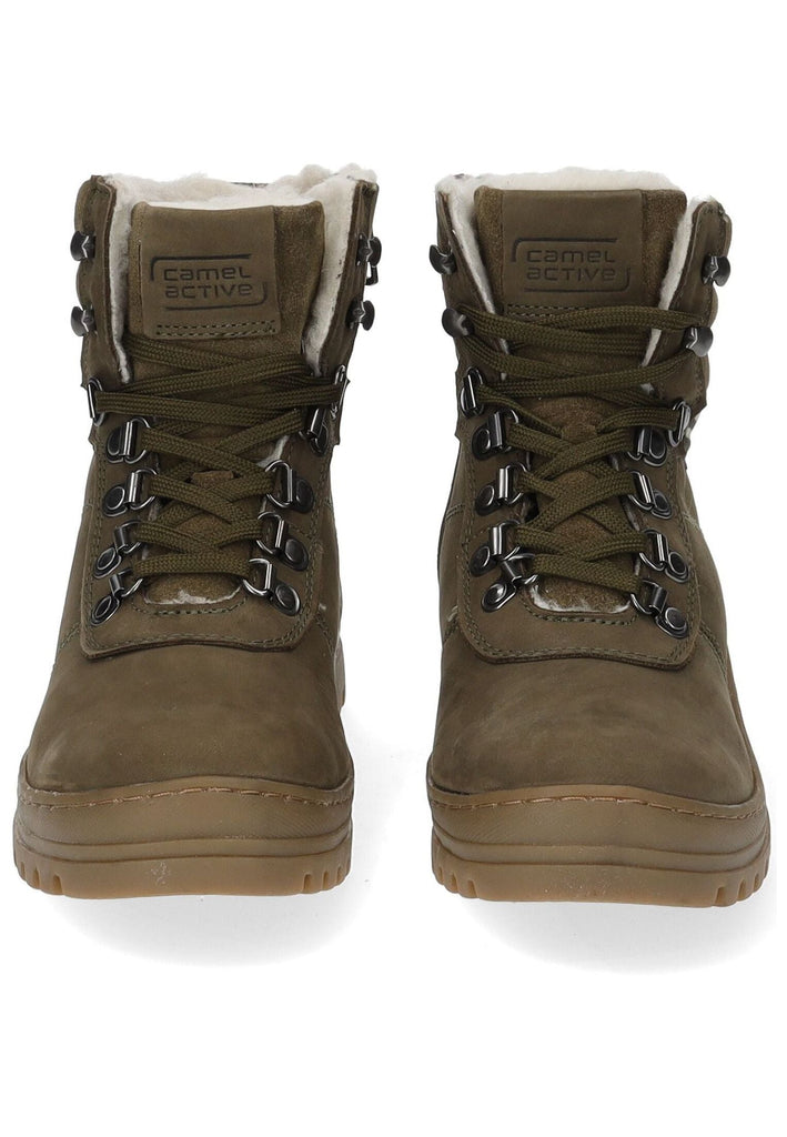 camel active Wanderschuhe Leder Khaki Warmfutter