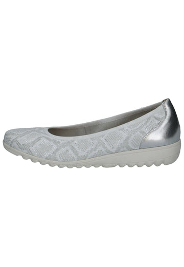 Ballerinas Caprice Ballerinas Leder Silber