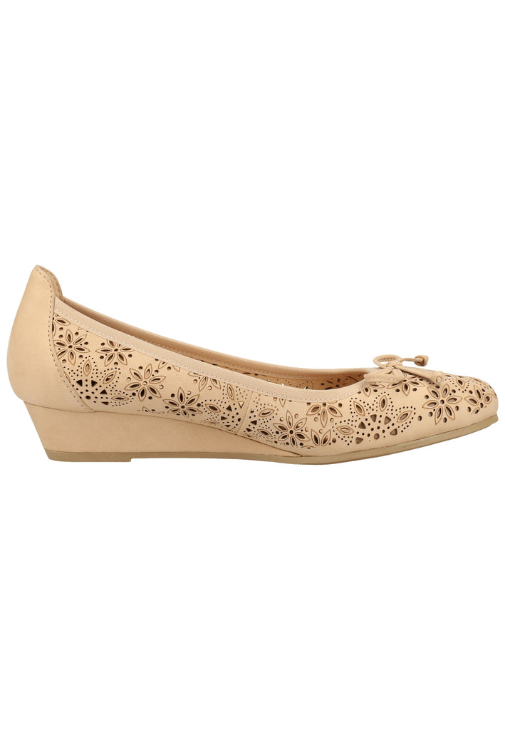 Caprice Ballerinas Leder Beige