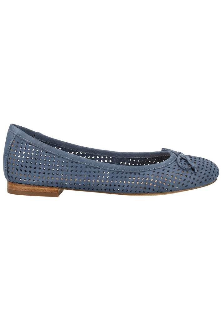 Caprice Ballerinas Leder Blue