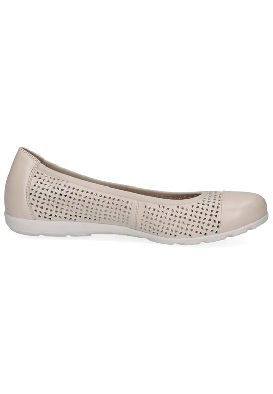 Caprice Ballerinas Leder Cream