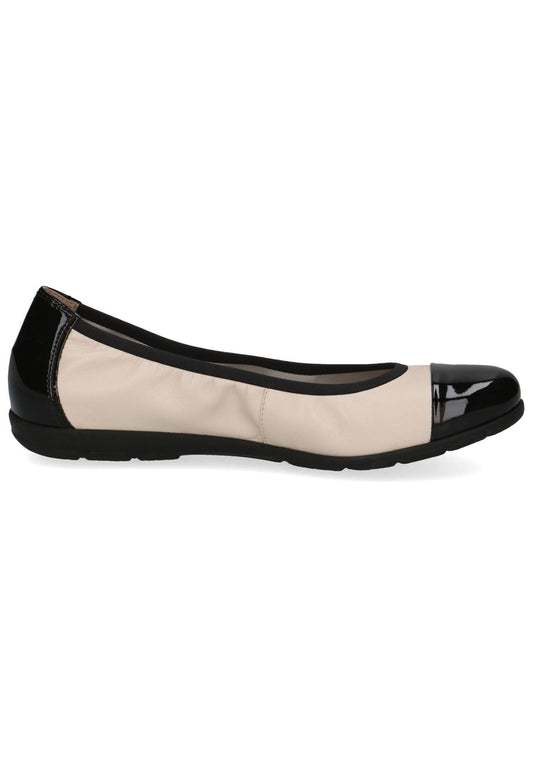Caprice Ballerinas Leder Creme
