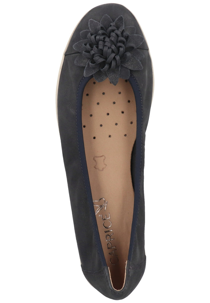 Caprice Ballerinas Leder Navy