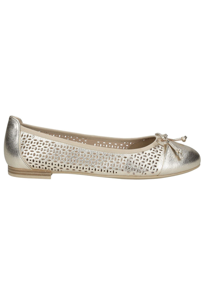 Caprice Ballerinas Leder Platin