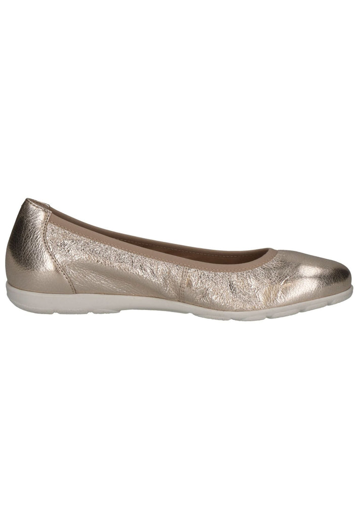 Caprice Ballerinas Leder Platin