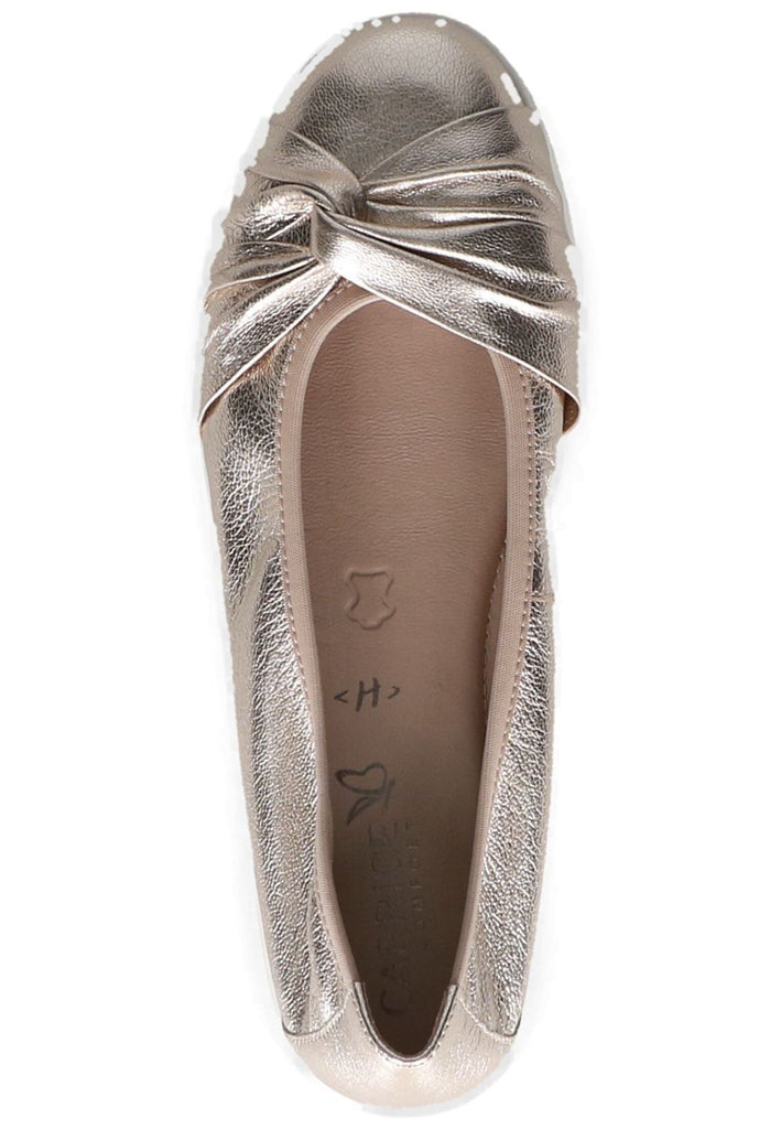 Caprice Ballerinas Leder Platin
