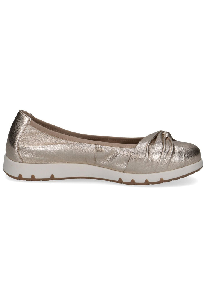 Caprice Ballerinas Leder Platin