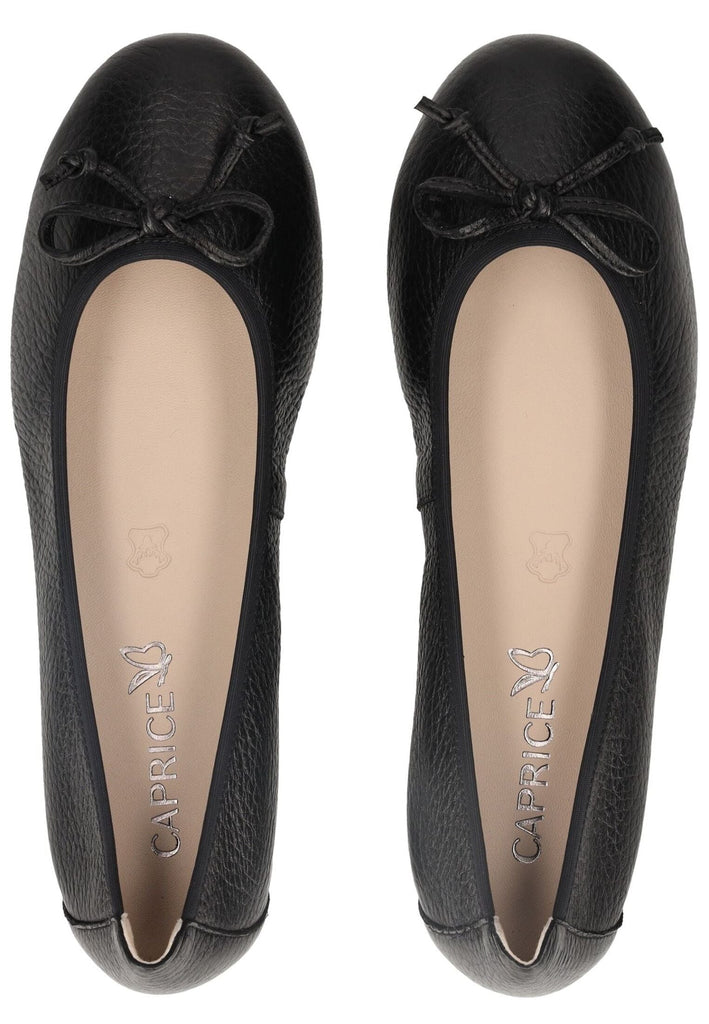 Caprice Ballerinas Leder Schwarz