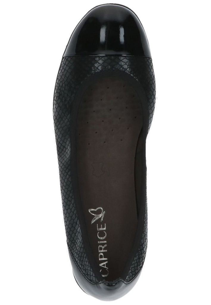 Caprice Ballerinas Leder Schwarz