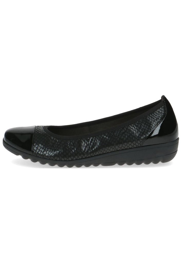 Caprice Ballerinas Leder Schwarz