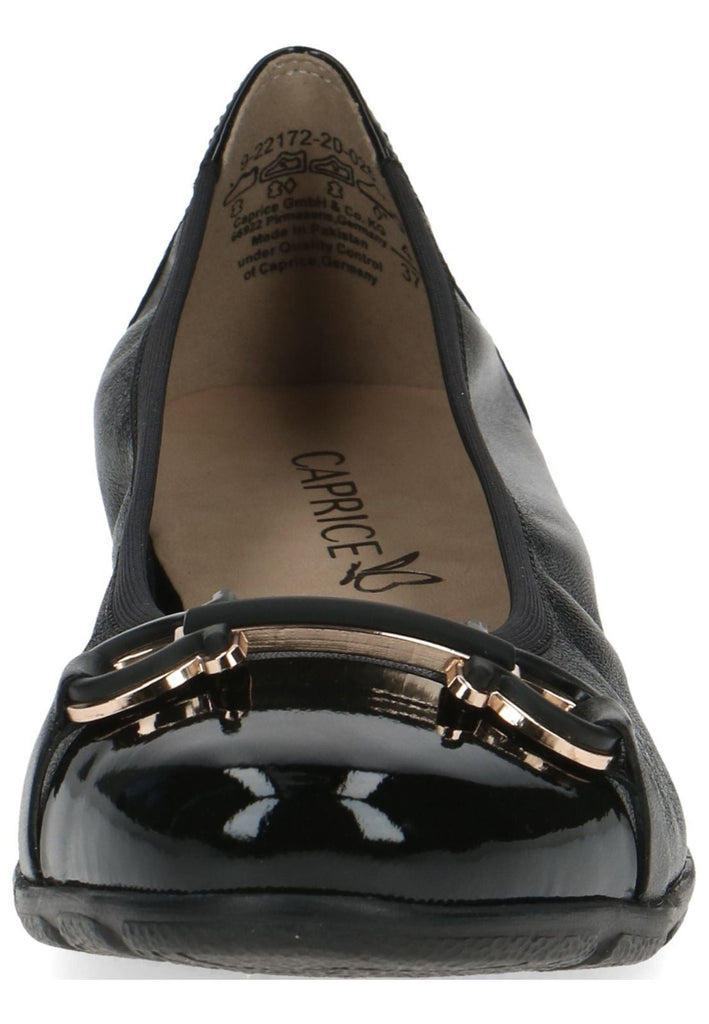 Caprice Ballerinas Leder Schwarz