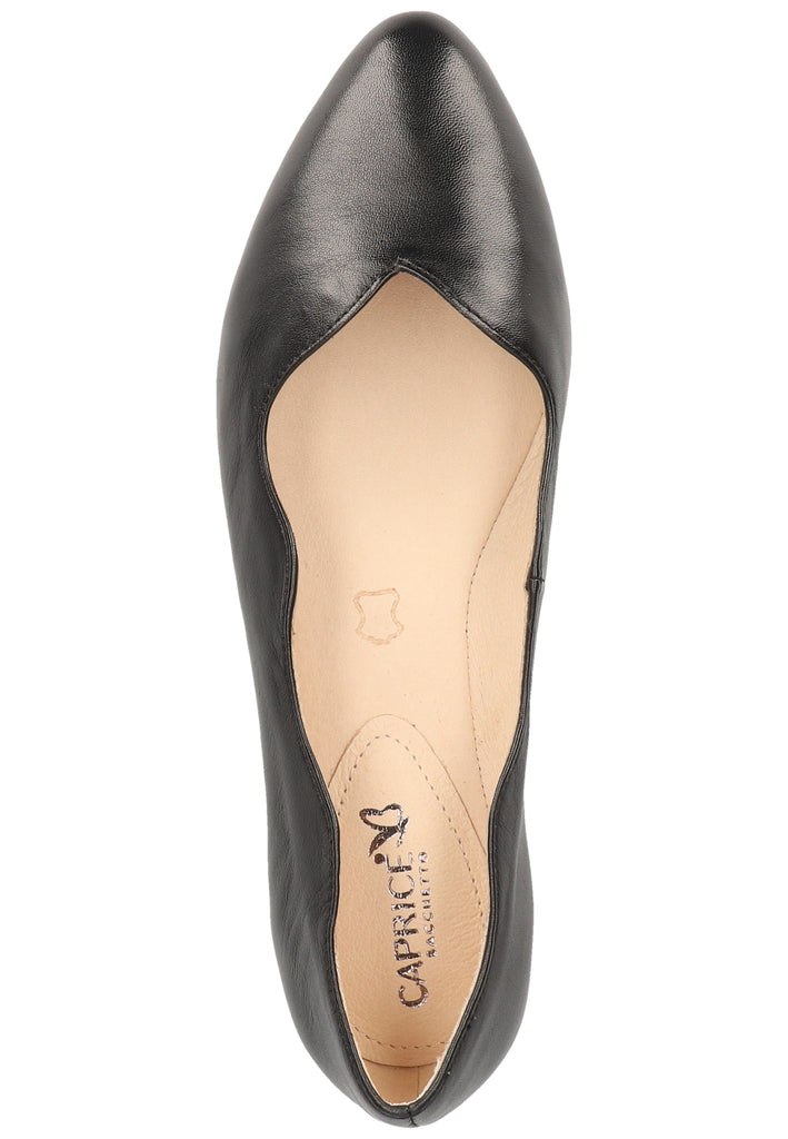 Caprice Ballerinas Leder Schwarz