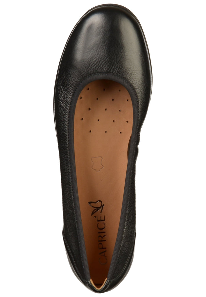 Caprice Ballerinas Leder Schwarz