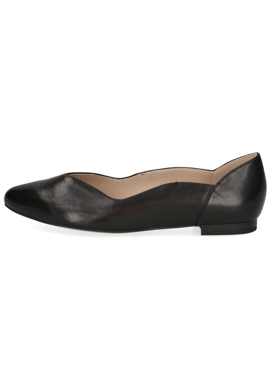 Caprice Ballerinas Leder Schwarz