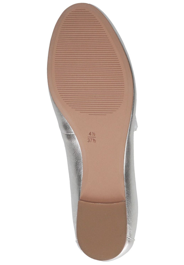 Caprice Ballerinas Leder Silber