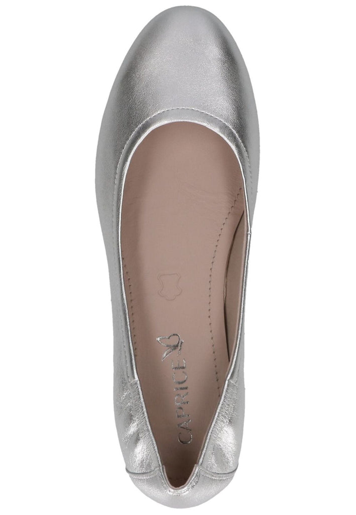 Caprice Ballerinas Leder Silber