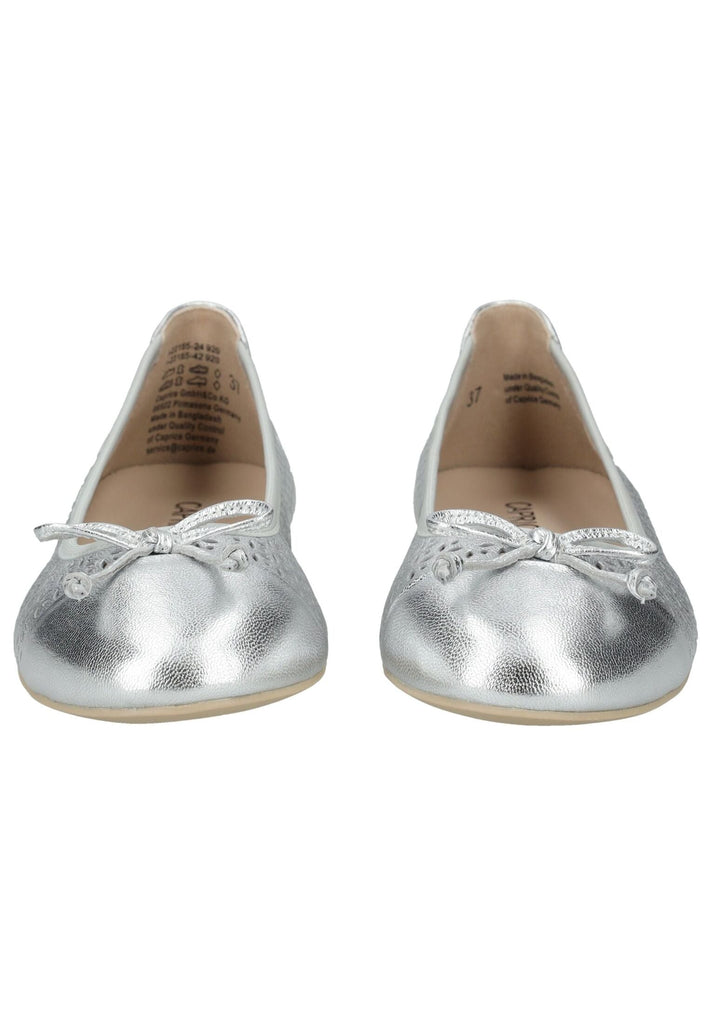 Caprice Ballerinas Leder Silber