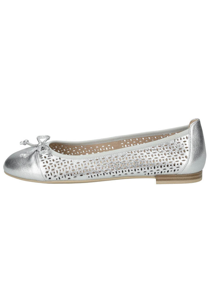 Caprice Ballerinas Leder Silber